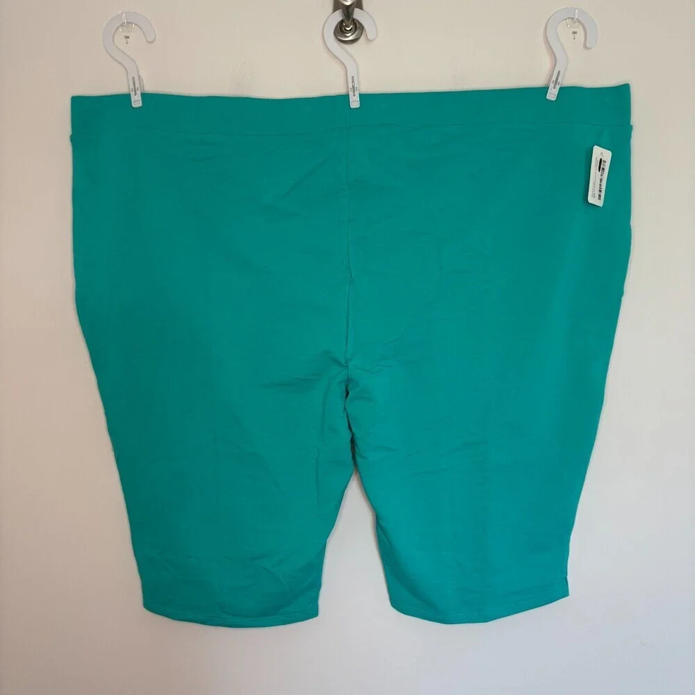 Belle Beach by Kim Gravel NEW French Terry Pull On Shorts Womens 5X Blue - Picture 3 of 10